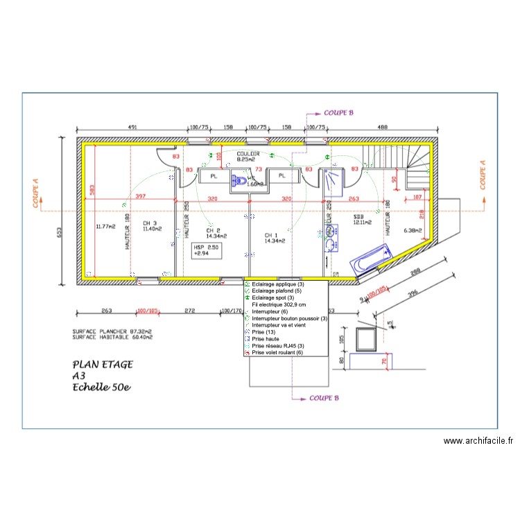 plan etage chemce. Plan de 0 pièce et 0 m2