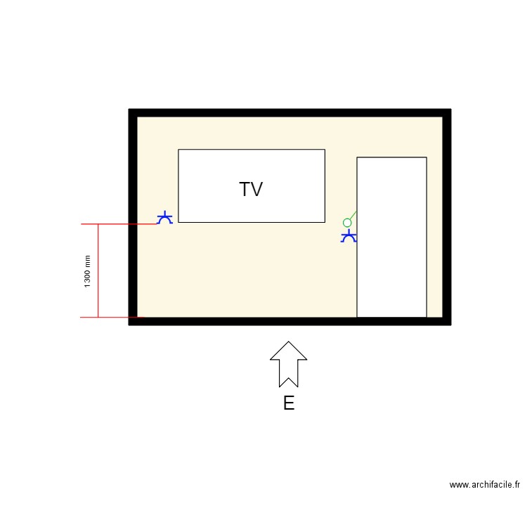 Plan TV. Plan de 0 pièce et 0 m2