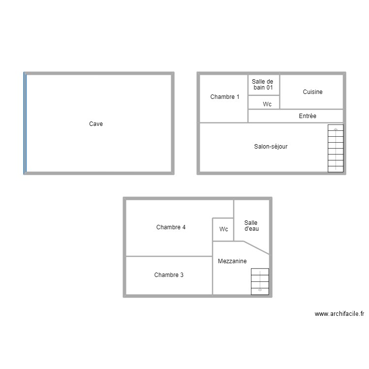 QUIMPER GILLES. Plan de 12 pièces et 68 m2