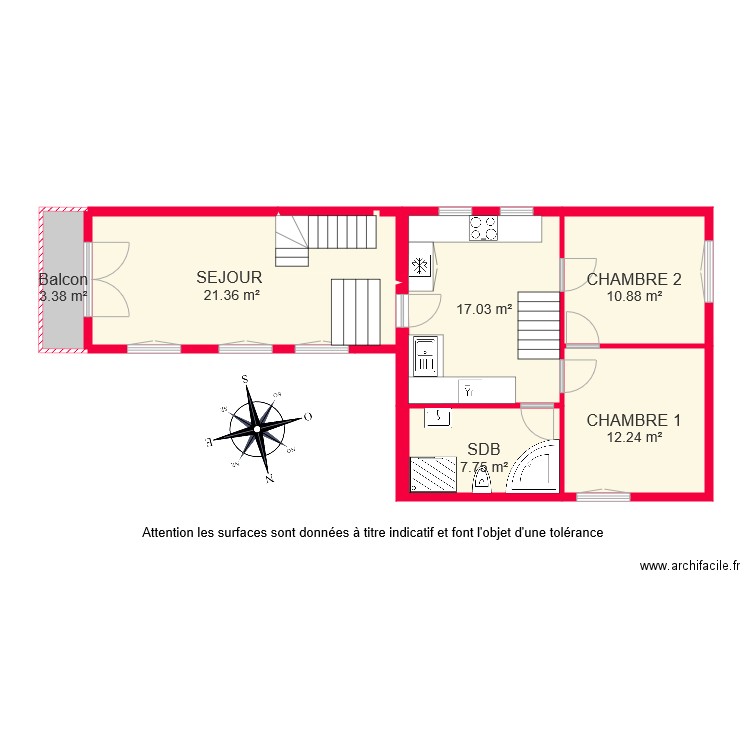 BI 6490 ETAGE 1 O. Plan de 0 pièce et 0 m2