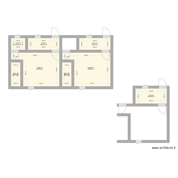 home villag ligne. Plan de 8 pièces et 48 m2