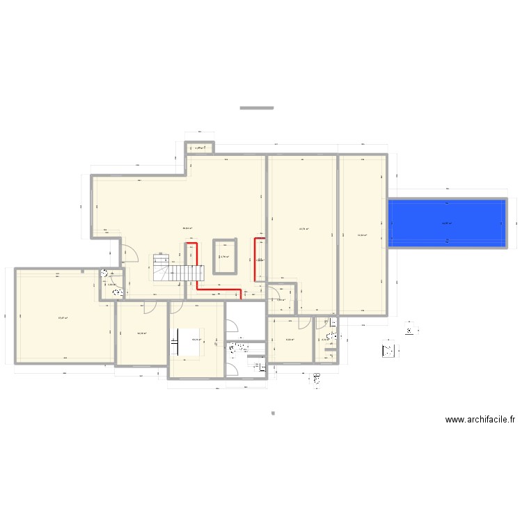 PLAM a1. Plan de 14 pièces et 285 m2