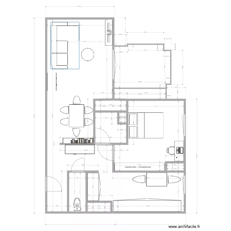 bitet 2. Plan de 10  et 65 m²