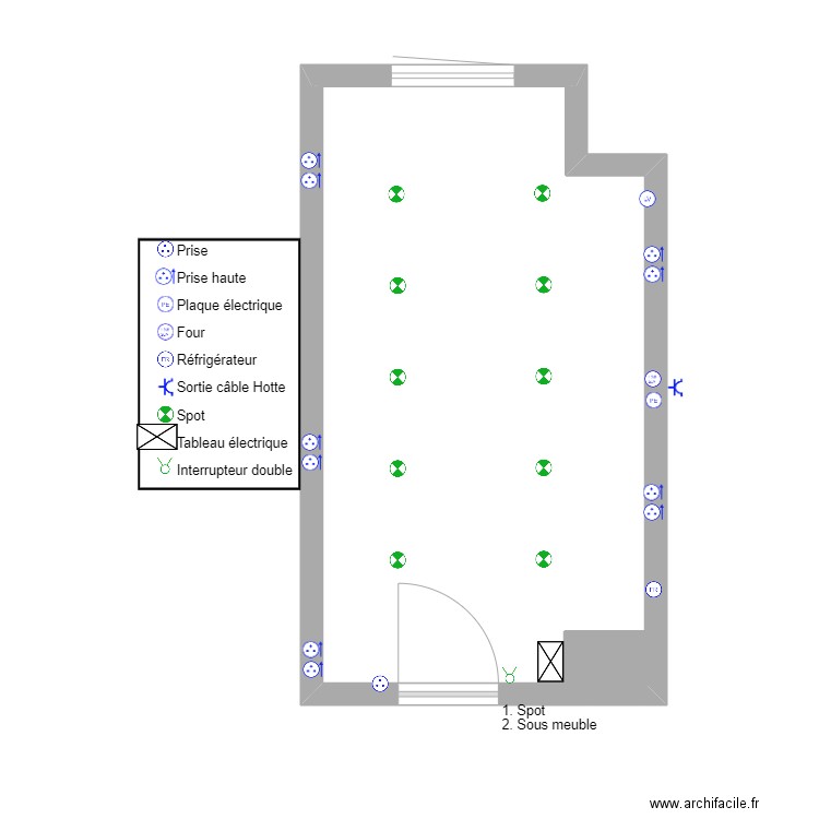 02 Cuisine Aquiba. Plan de 0 pièce et 0 m2