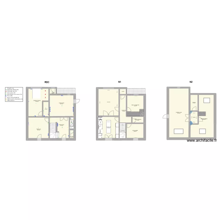Maison Armand DUEZ ELEC. Plan de 