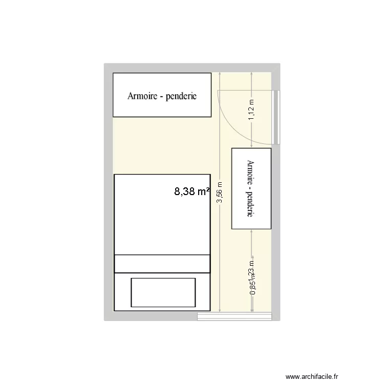 chambre ami. Plan de 