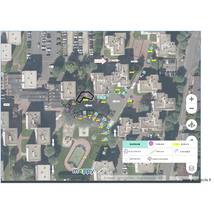 Fête de quatiers plan partenaires. Plan de 0 pièce et 0 m2