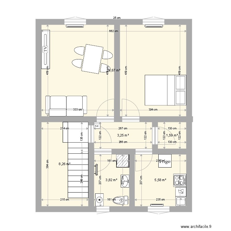 modul hair 2 ieme etage. Plan de 0 pièce et 0 m2