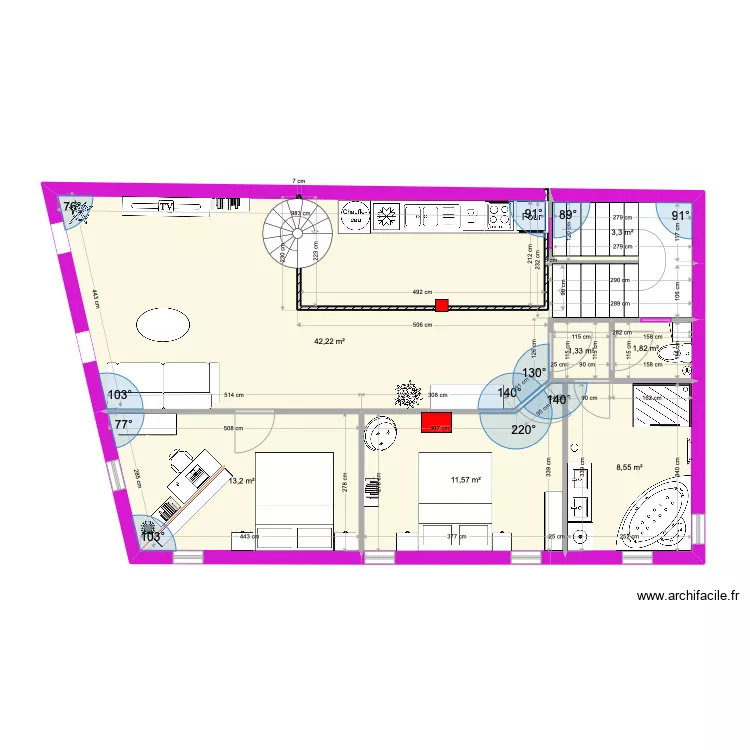 Plan grand apartement . Plan de 