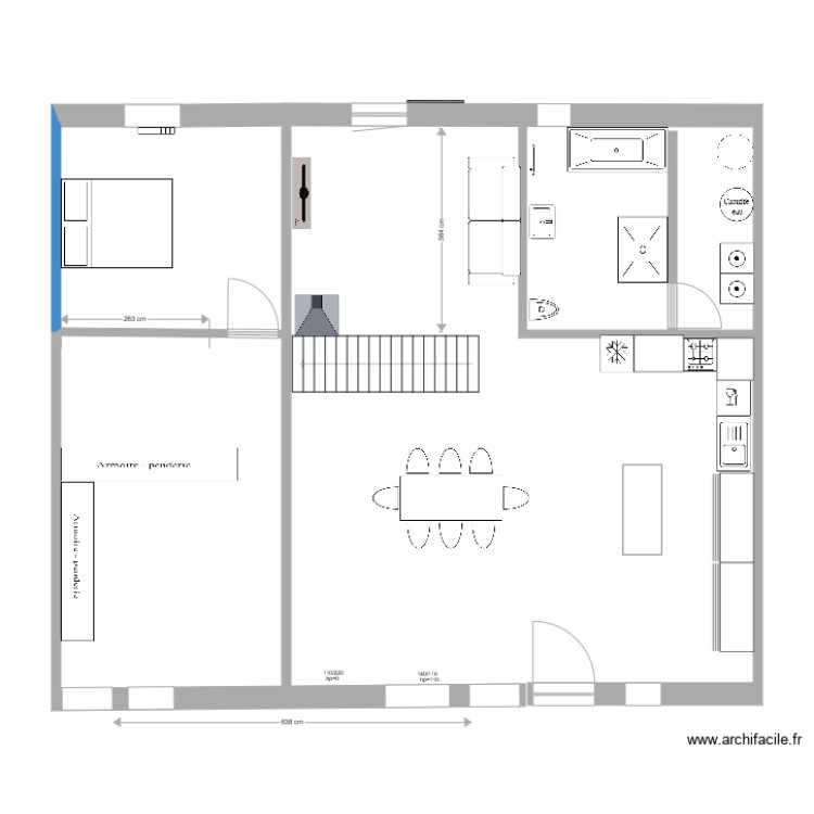 existant rez modif dimanche soir sb cot&eacute; cuisine. Plan de 0 pièce et 0 m2