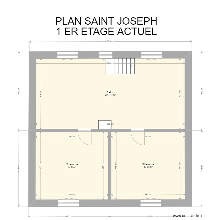 PLAN saint joseph etage actuel. Plan de 0 pièce et 0 m2