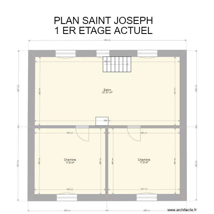 PLAN saint joseph etage actuel. Plan de 