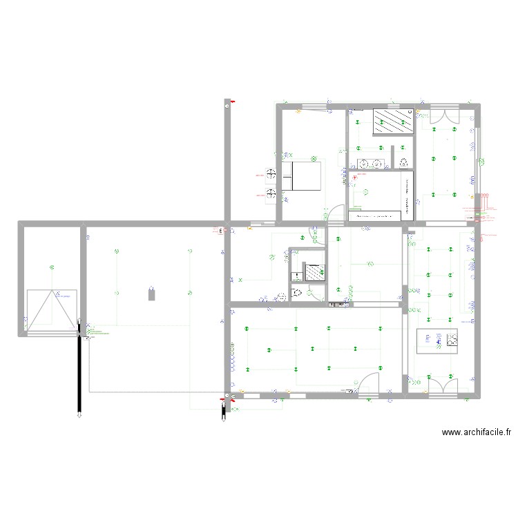 atlan. Plan de 11 pièces et 154 m2