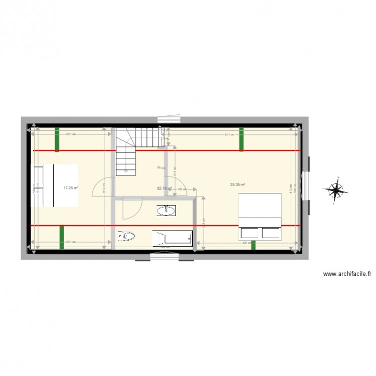 Etage Valerie Option 2. Plan de 0 pièce et 0 m2