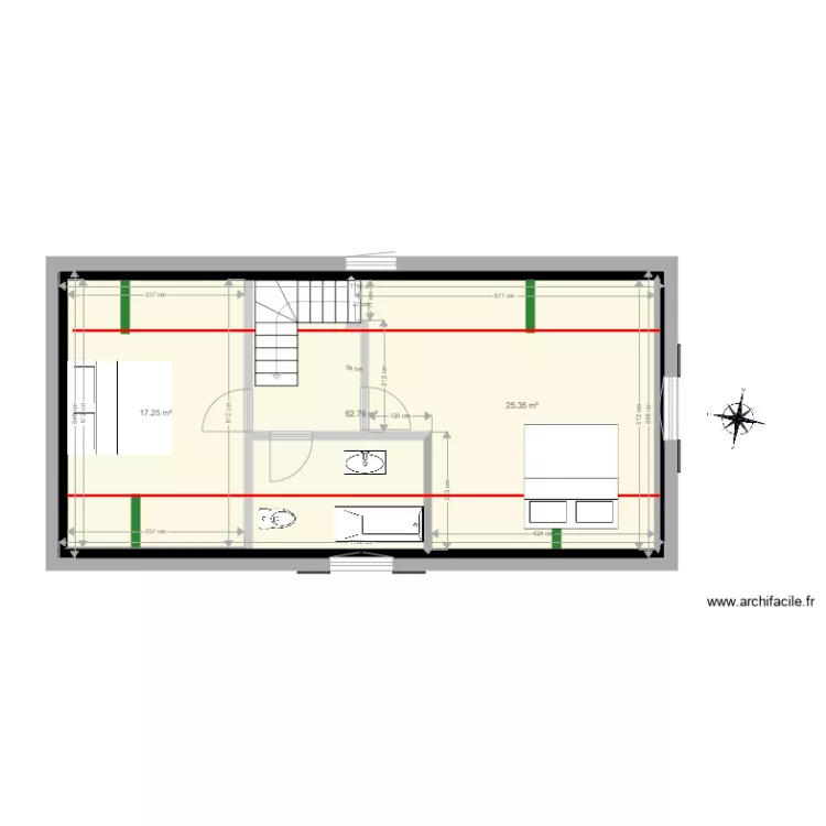 Etage Valerie Option 2. Plan de 