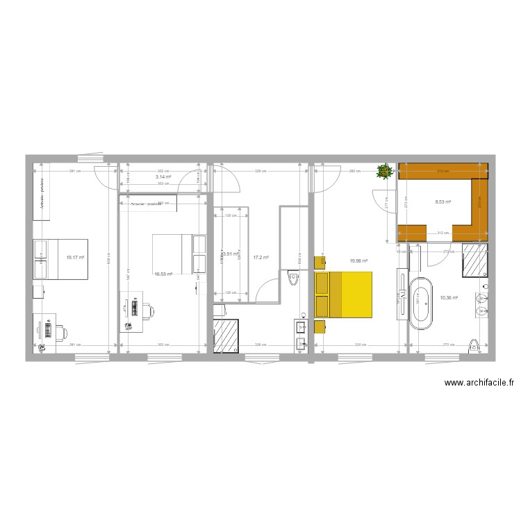 étage avec suite parentale 2. Plan de 0 pièce et 0 m2
