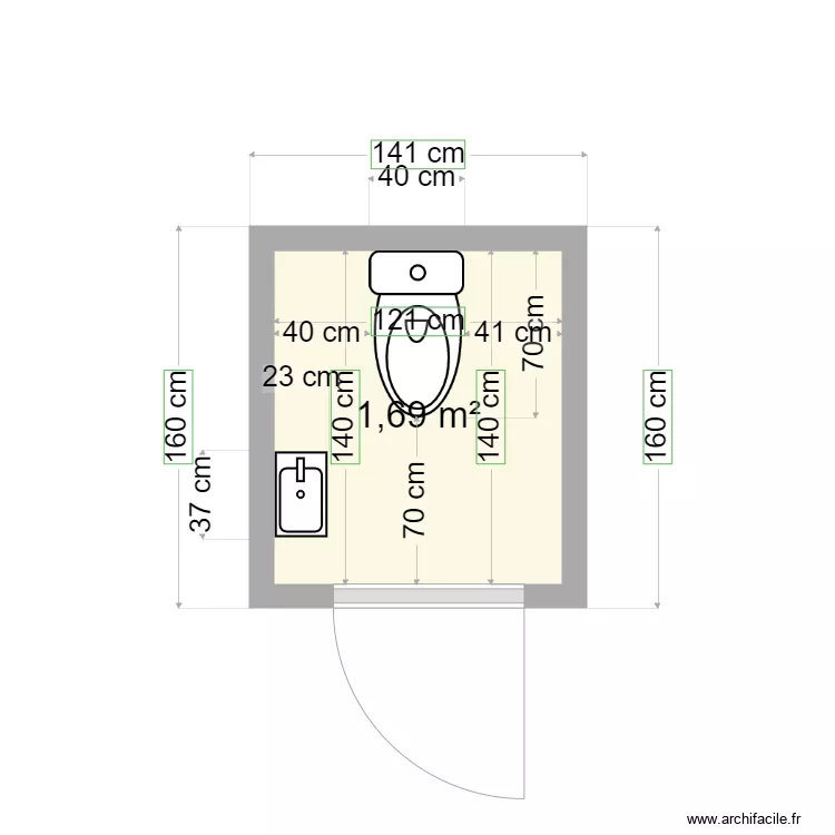 WC EXT. Plan de 