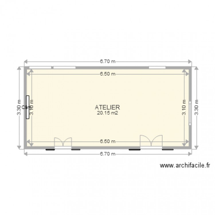 atelier . Plan de 0 pièce et 0 m2