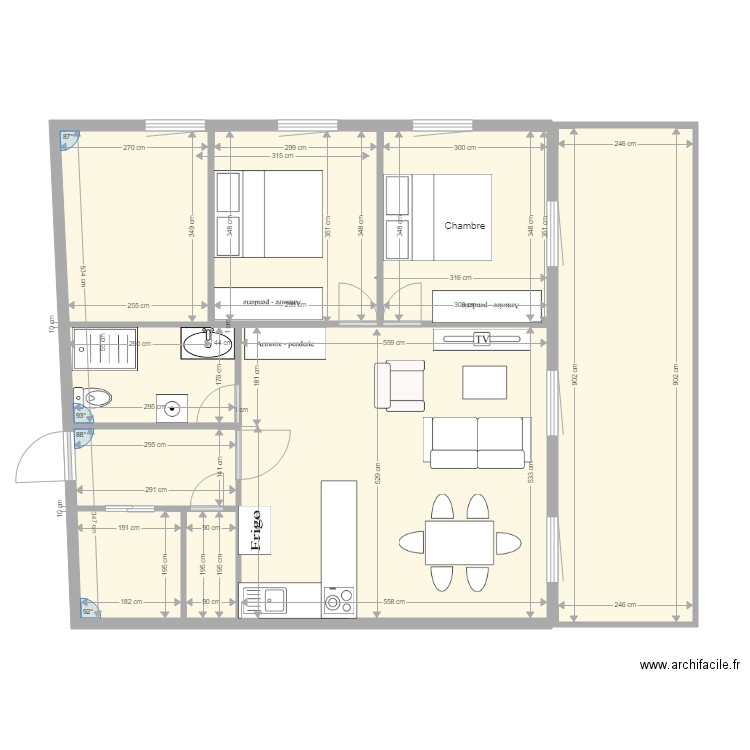 plans T3 BIS. Plan de 0 pièce et 0 m2