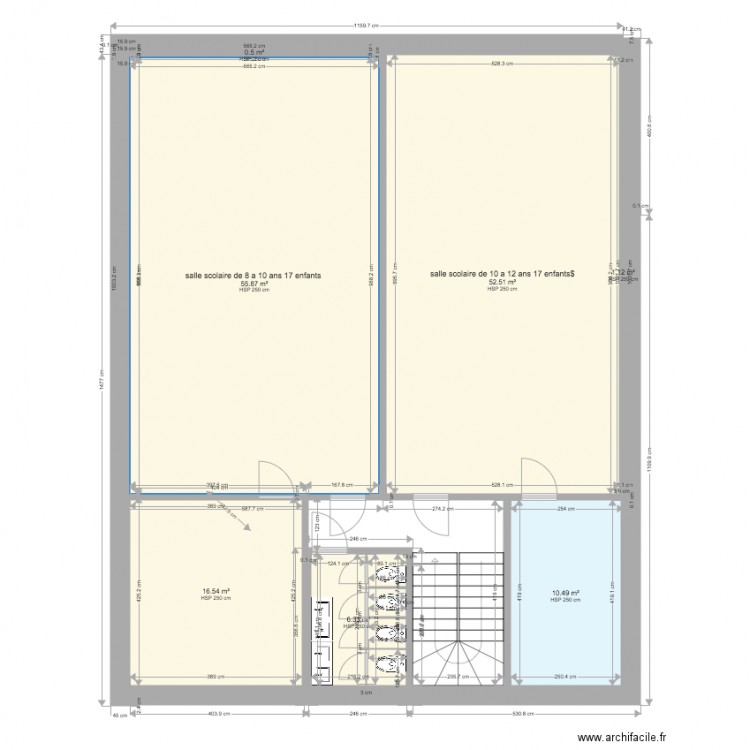 1 etage scolaire 34 enfants maison relais Wonnerland. Plan de 0 pièce et 0 m2