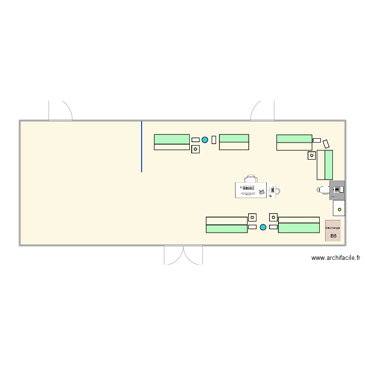 salle référence 2. Plan de 1 pièce et 104 m2