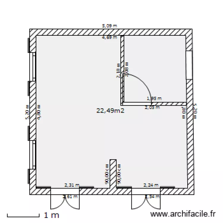 studio stephane 972. Plan de 