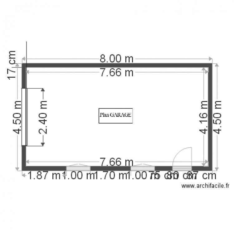 Plan garage . Plan de 0 pièce et 0 m2