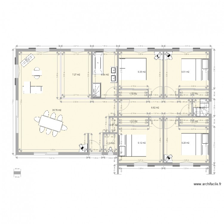 maison 110m2 6. Plan de 0 pièce et 0 m2