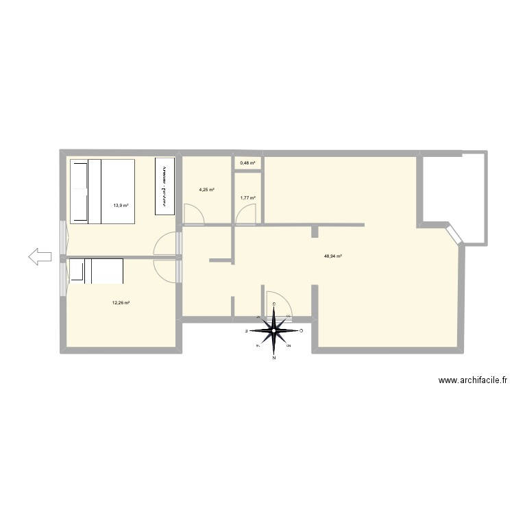 Riettaz 11 - 2ème étage. Plan de 0 pièce et 0 m2
