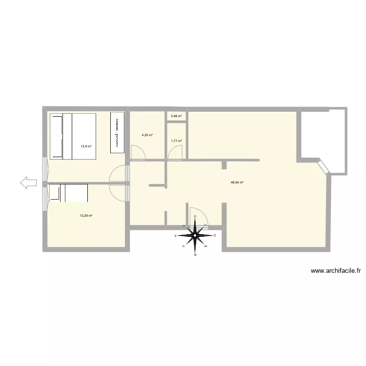 Riettaz 11 - 2&egrave;me &eacute;tage. Plan de 