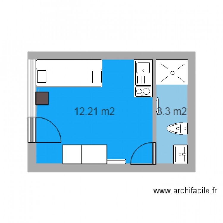 studio tony. Plan de 0 pièce et 0 m2