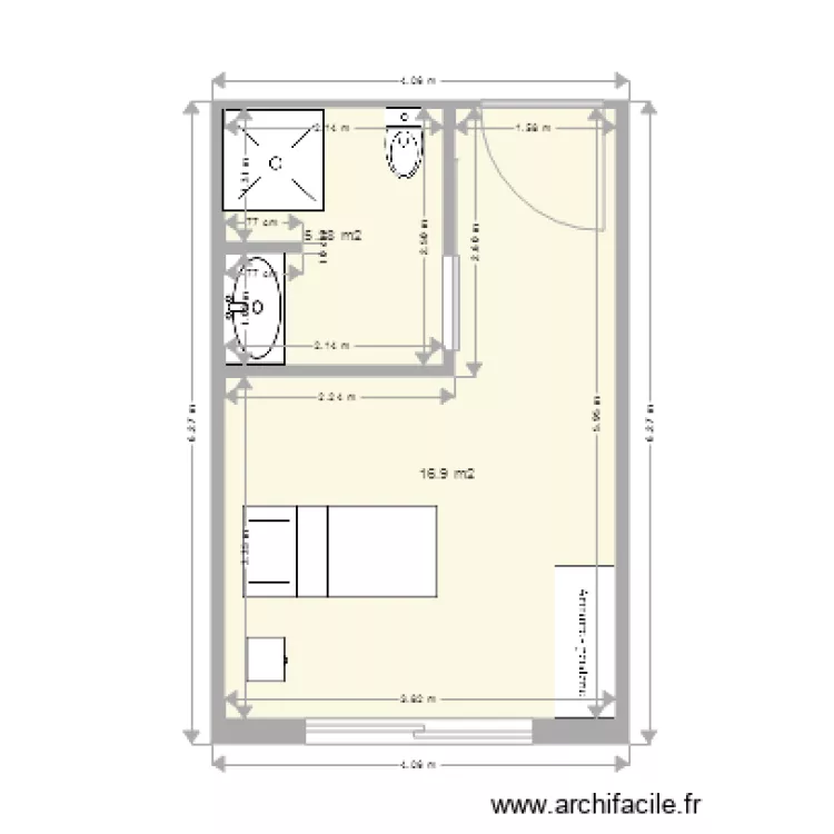 Chambre Olivier Verdaich. Plan de 