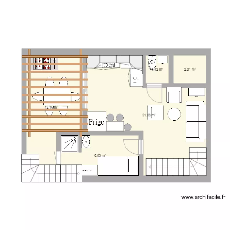 CENTROOLHAO1er3&eacute;mev. Plan de 