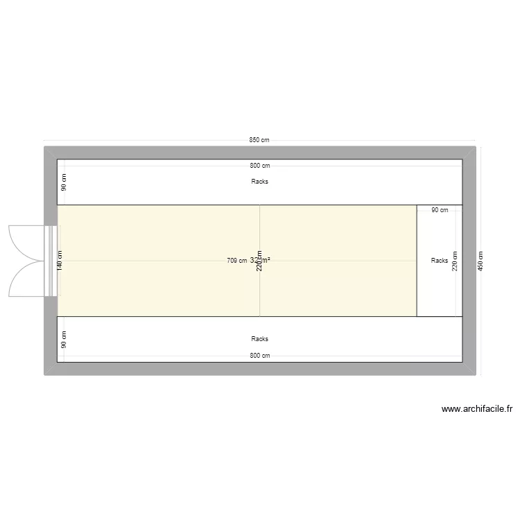 Ossuaire Niveau R-1. Plan de 