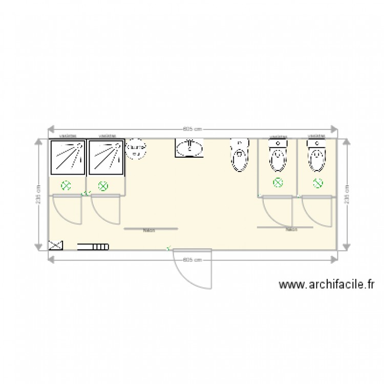 sanitaire seeta. Plan de 0 pièce et 0 m2