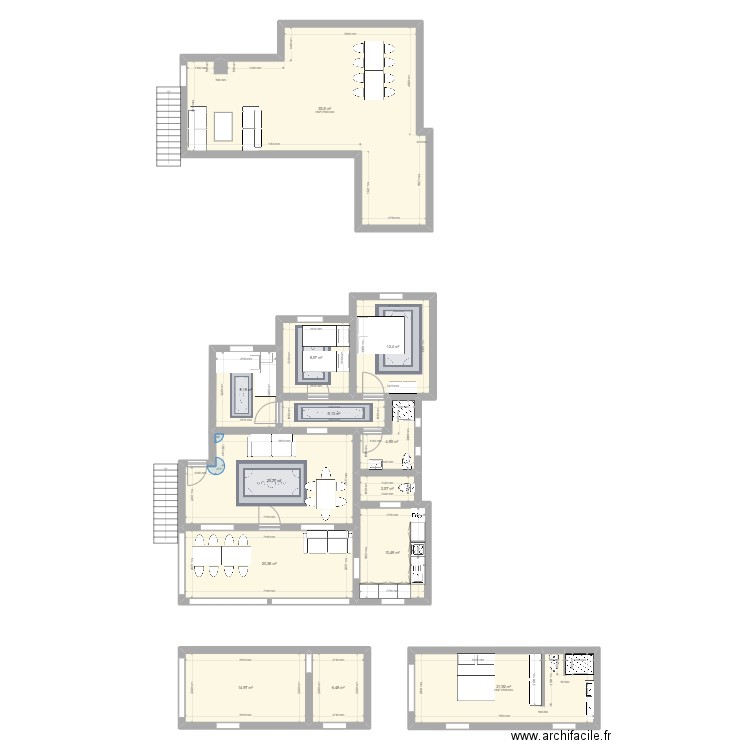 mesquida 2. Plan de 13 pièces et 195 m2