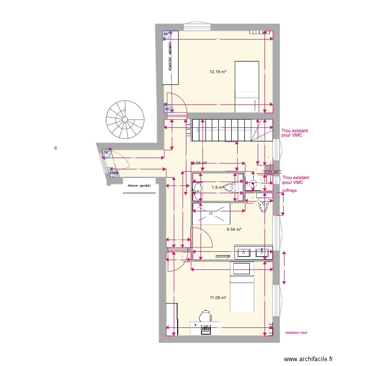 plan 1 rdc. Plan de 0 pièce et 0 m2