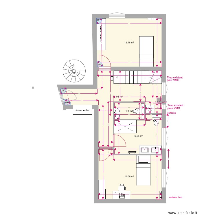 plan 1 rdc. Plan de 0 pièce et 0 m2