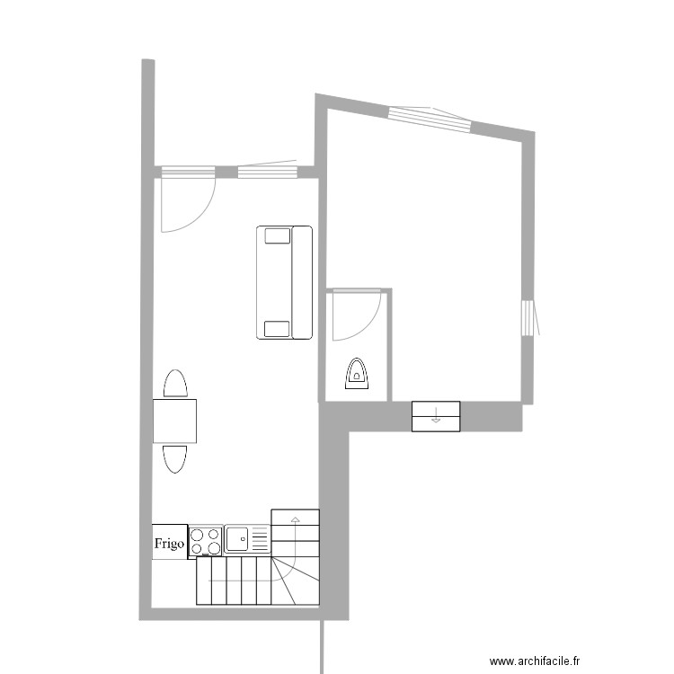 Rdc Ruine V2. Plan de 0 pièce et 0 m2