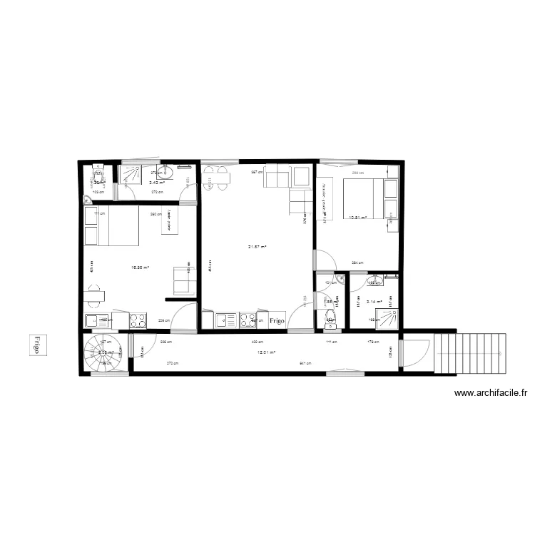 cot&eacute; super Batiment Droit 1 er 2 Octobre. Plan de 