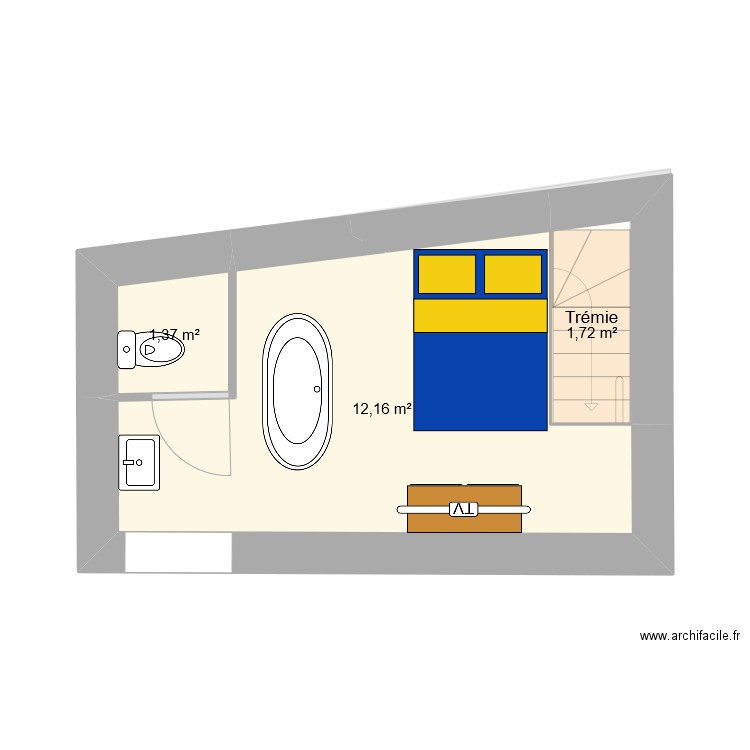 Maxent - Projection 2. Plan de 4 pièces et 29 m2