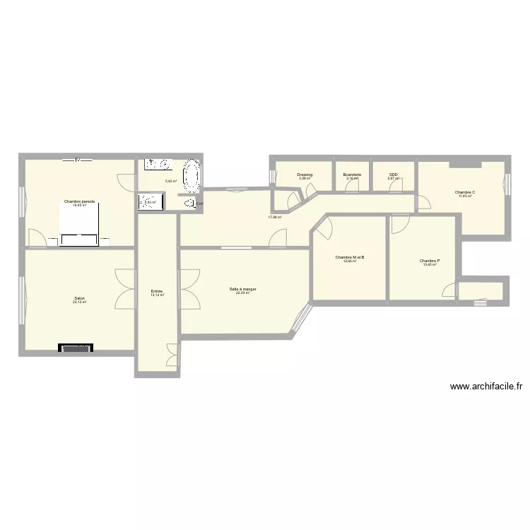 Appartement campagne première transfo 1. Plan de Appartement campagne première transfo 1. Plan de