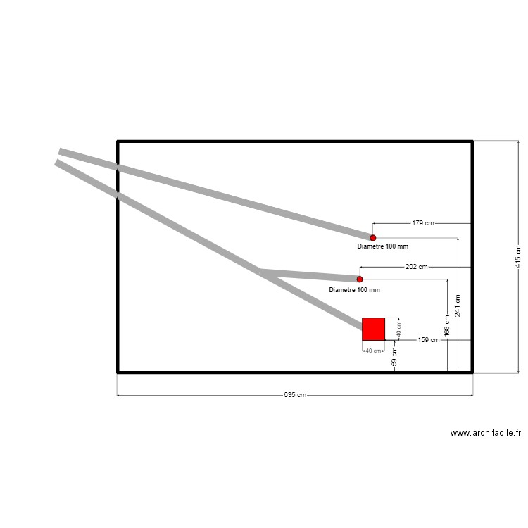 GRAND IMPLANTATION 3. Plan de 1 pièce et 25 m2