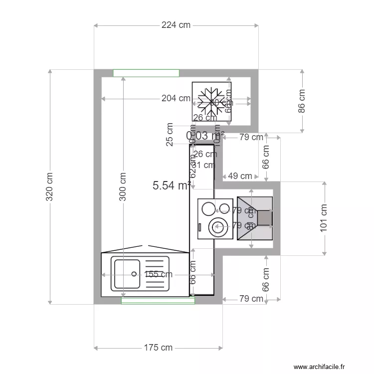 Appartement MOREAU. Plan de 