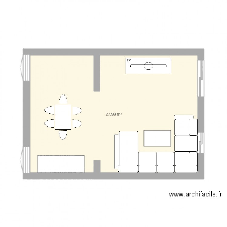 double séjour. Plan de 0 pièce et 0 m2