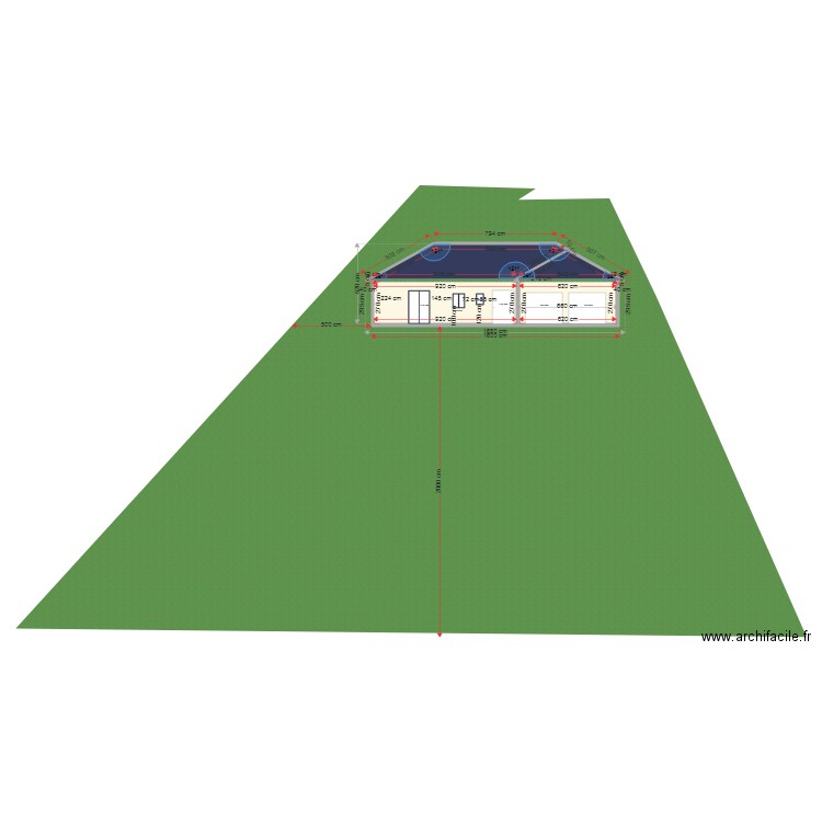 plan de coupe inclinaison maubert fontaine. Plan de 0 pièce et 0 m2