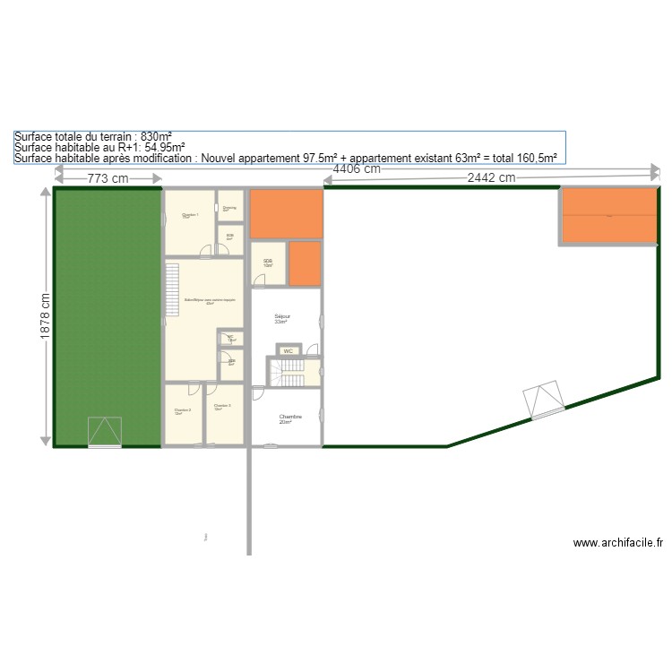 Projet St Sat R1 après modif. Plan de 0 pièce et 0 m2