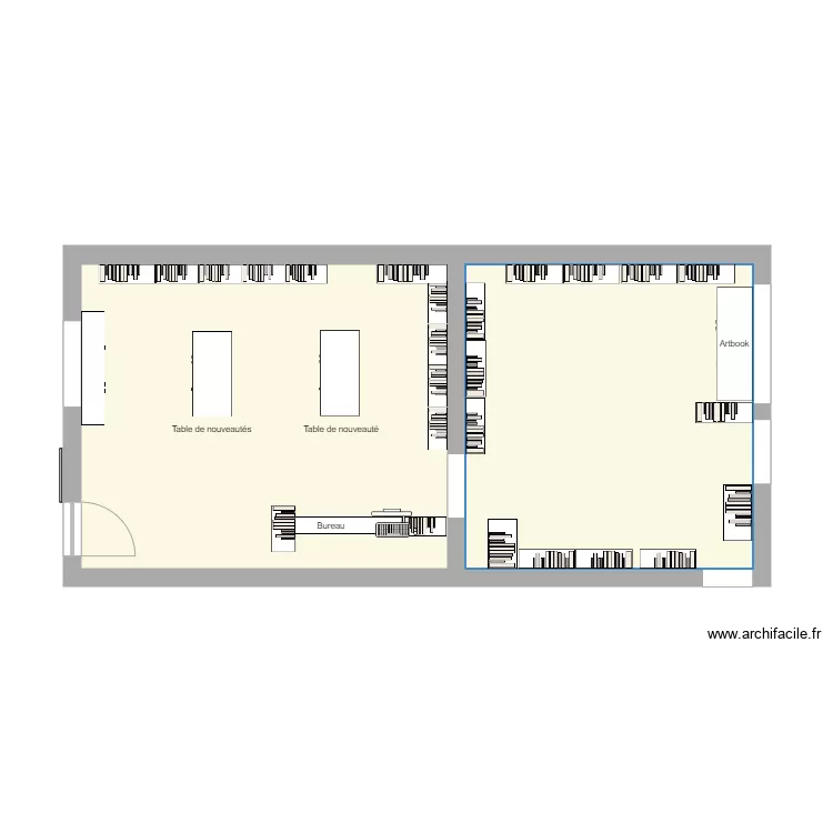 Librairie C&ocirc;t&eacute; Manga. Plan de 