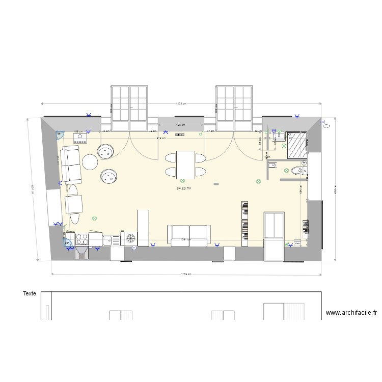 Chais avec  electricite et cuisine. Plan de 0 pièce et 0 m2