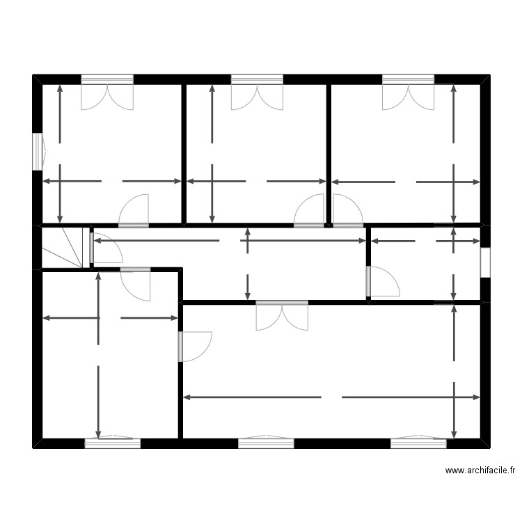 ANCIENNE PRESSE etage. Plan de 4 pièces et 111 m2